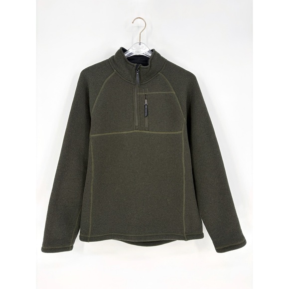 SMARTWOOL Echo Lake 1/2 Zip Green Merino Wool Jacket S - Picture 2 of 9